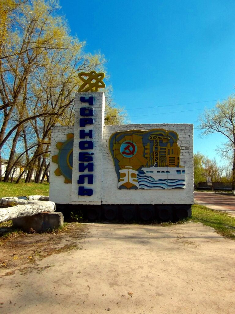 Tabliczka miejscowości Czarnobyl