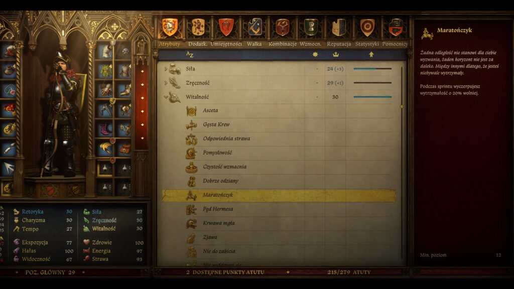 Menu jest po prostu za ciemne, jak na mój gust. Kingdom Come: Deliverance 2, KCD 2, Kingdom Come: Deliverance II, KCD II, czeska gra o średniowieczu
