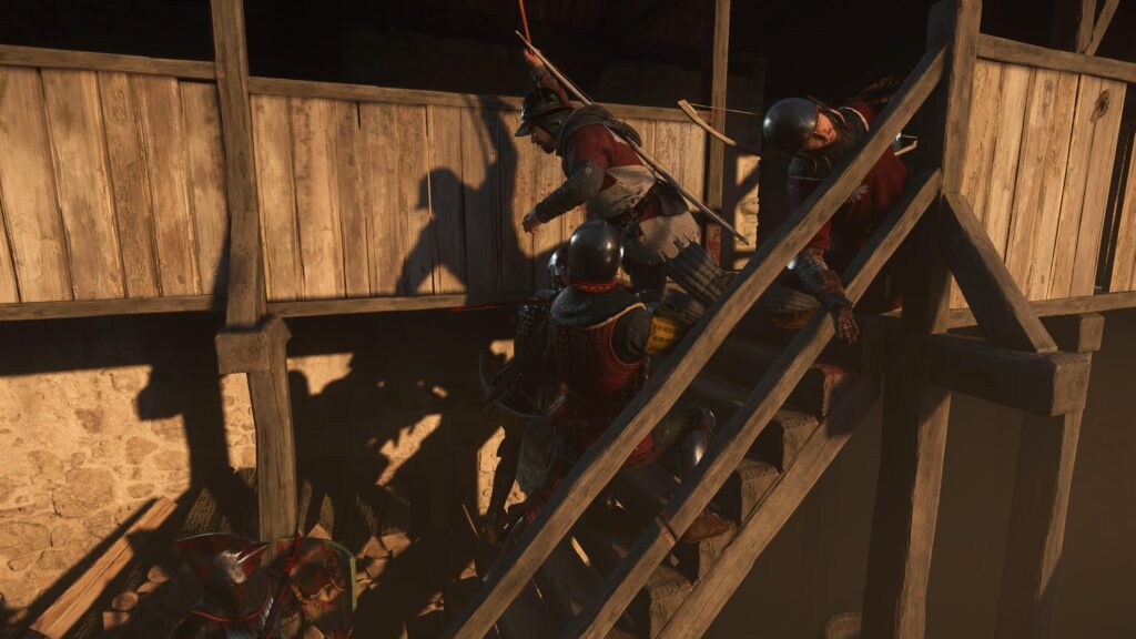 Typowa walka na schodach, czyli „opisz co dzieje się na obrazku”., Kingdom Come: Deliverance 2, KCD 2, Kingdom Come: Deliverance II, KCD II, czeska gra o średniowieczu