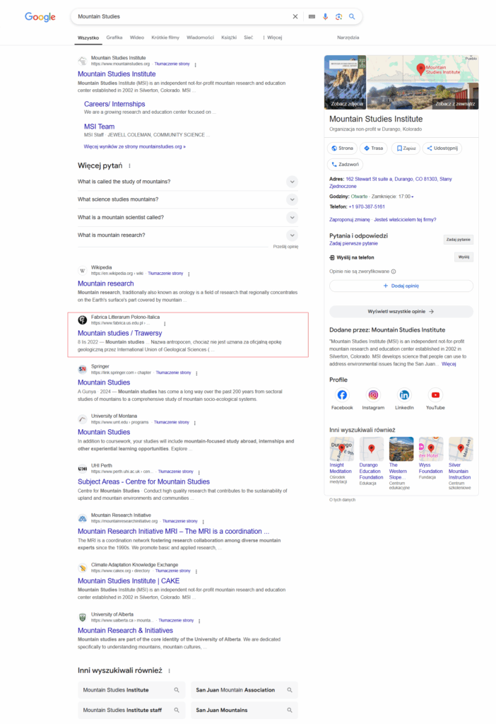 cytowanie badań, widoczność naukowa, marketing naukowy, open access, SEO naukowe, humanistyka cyfrowa, dlaczego nikt nie cytuje Twoich badań, jak zwiększyć cytowania badań naukowych, badania naukowe w sieci,, Mountain Studies, Fabrica Litterarum Polono-Italica, Fabrica, 